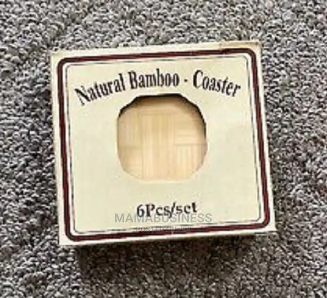 6pcs Natural Bamboo Coaster Cup Mat