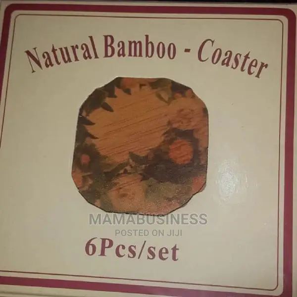 6pcs Natural Bamboo Coaster Cup Mat