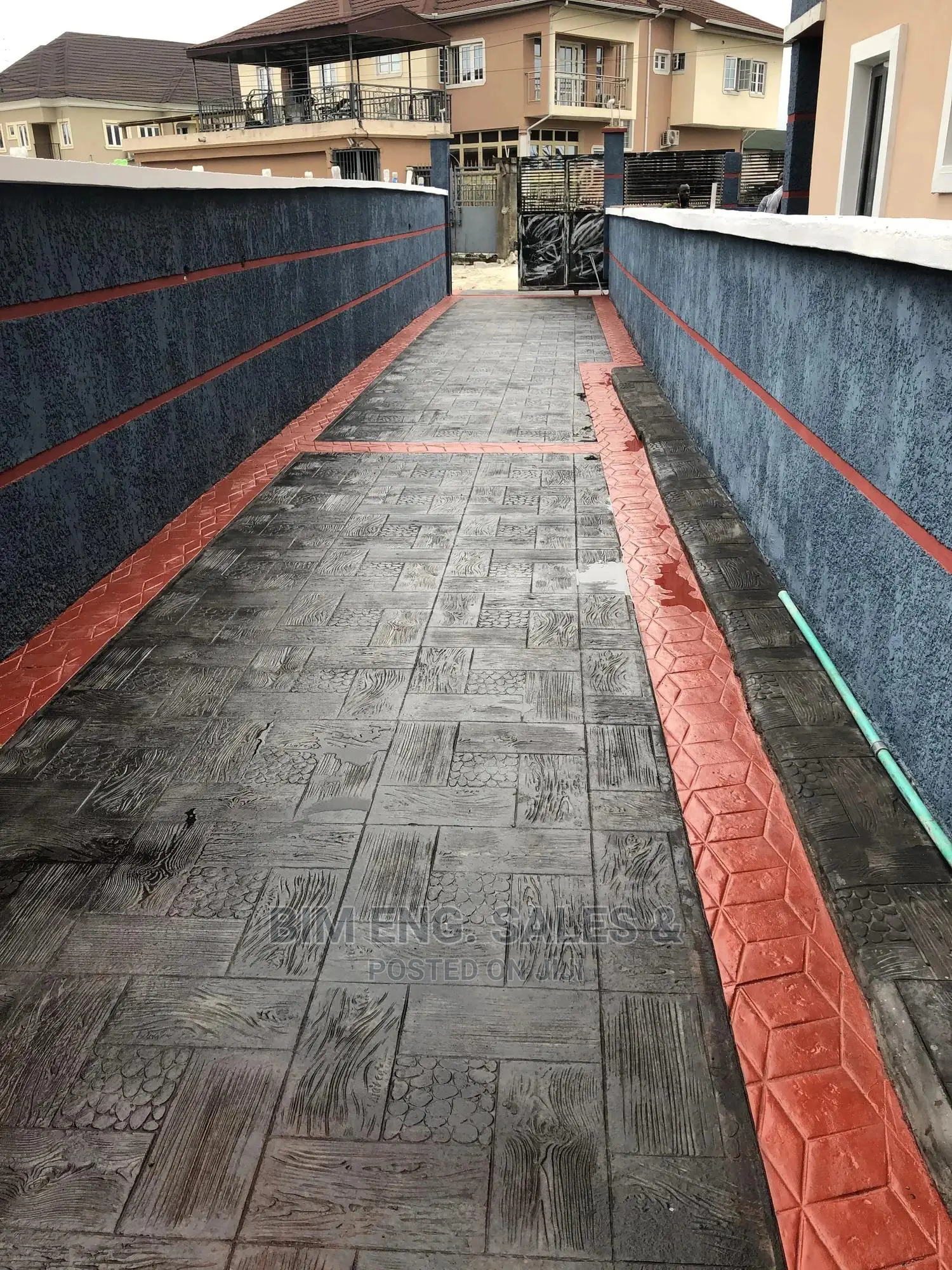 New Floor Design Compound Stamped Concrete Colored