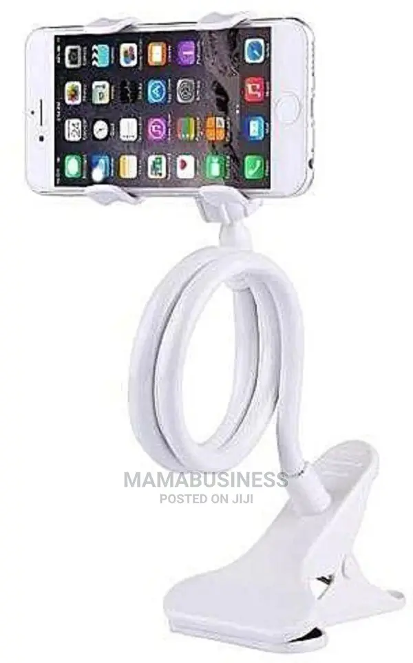 Flexible Goose Neck Mobile Phone Holder Stand White