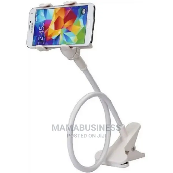Flexible Goose Neck Mobile Phone Holder Stand White