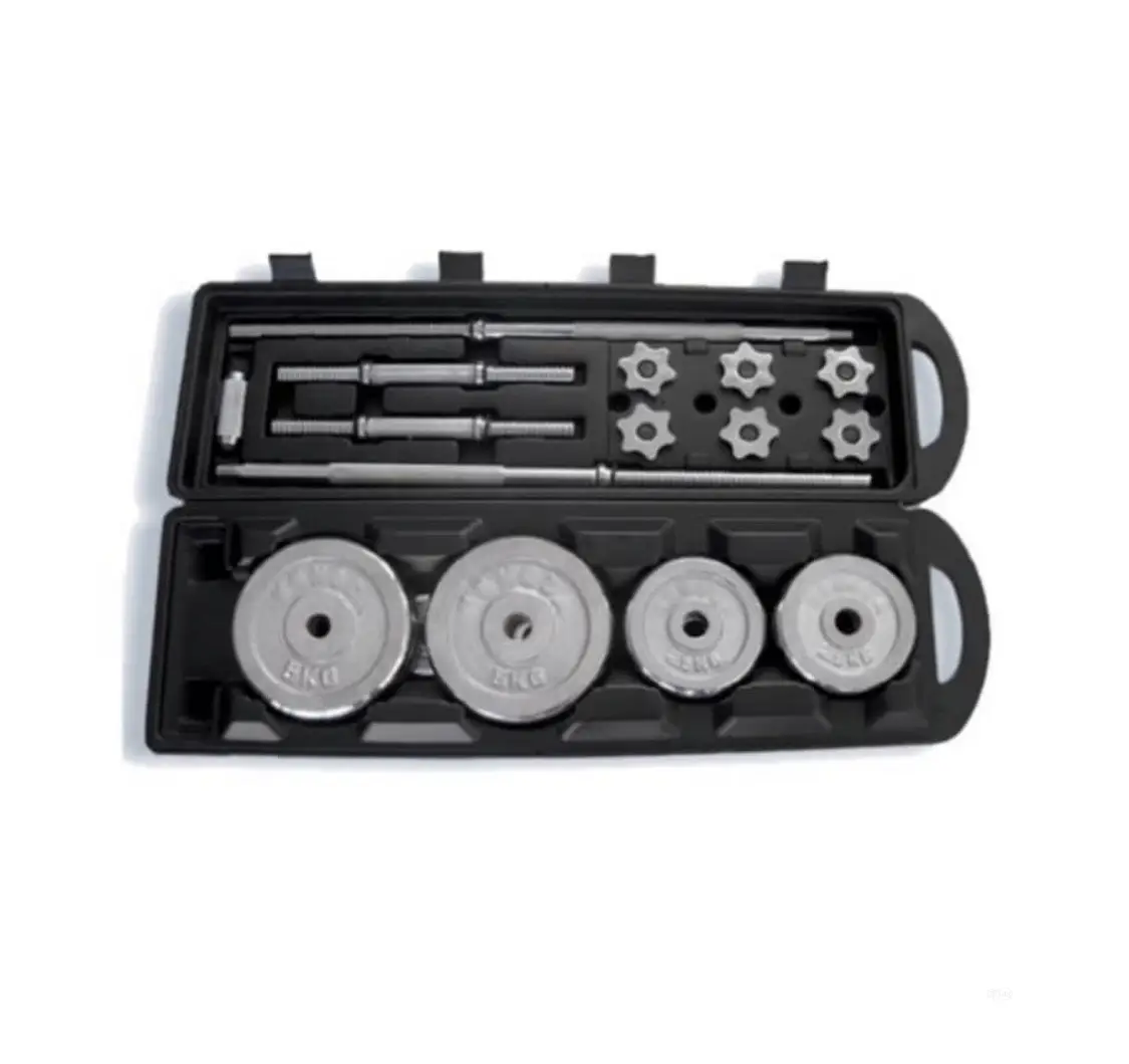 50kg Barbell Plate With Case And Dumbell Rod