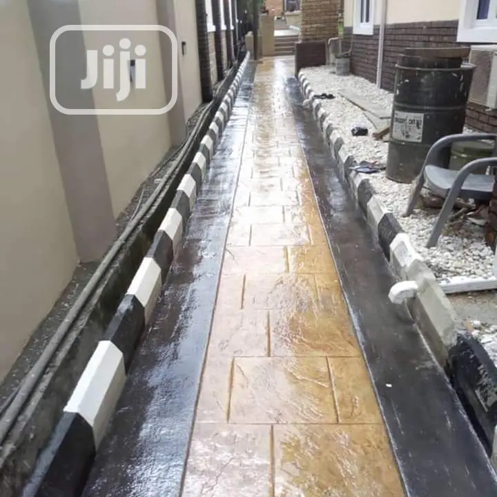 3D Image And Plain Industrial Epoxy With Stamp Increte