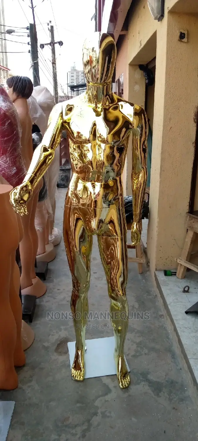 Male Gold Chrome Display Mannequins