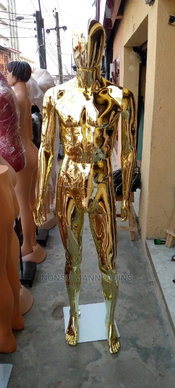 Male Gold Chrome Display Mannequins