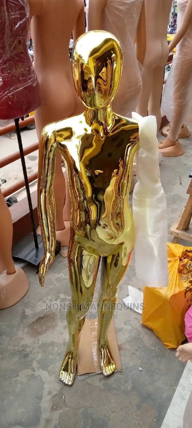 Age 7 To 12 Years Unisex Gold Kids Mannequins