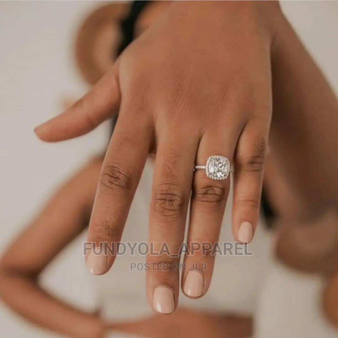 Bold Pure 925 Sterling Silver Engagement Ring