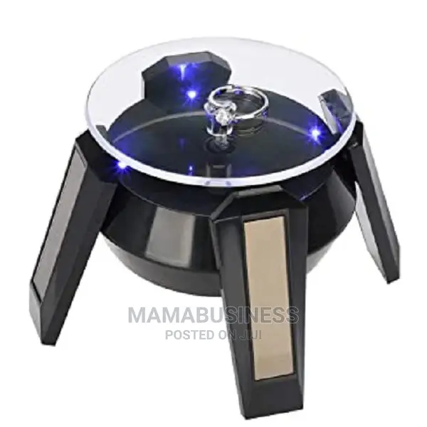 Solar Rotating Display Stand – Black