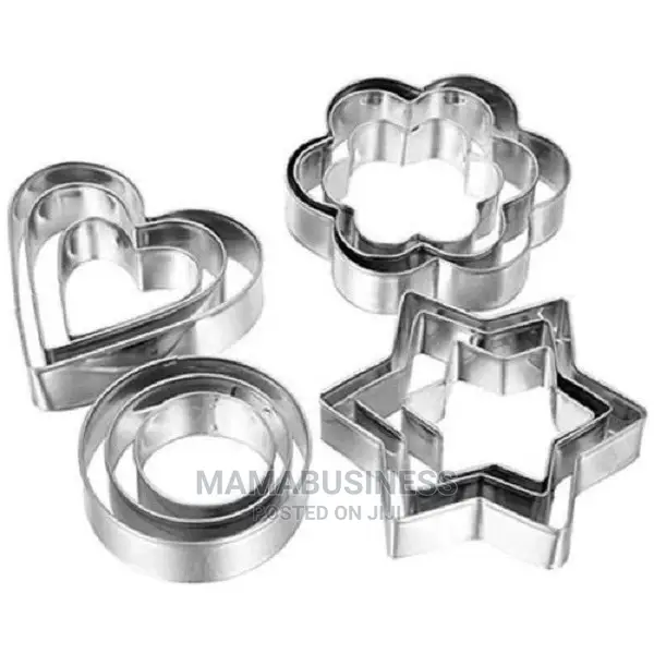 4 Shapes - 12 Piece Stainless Steel Cookie Cutter
