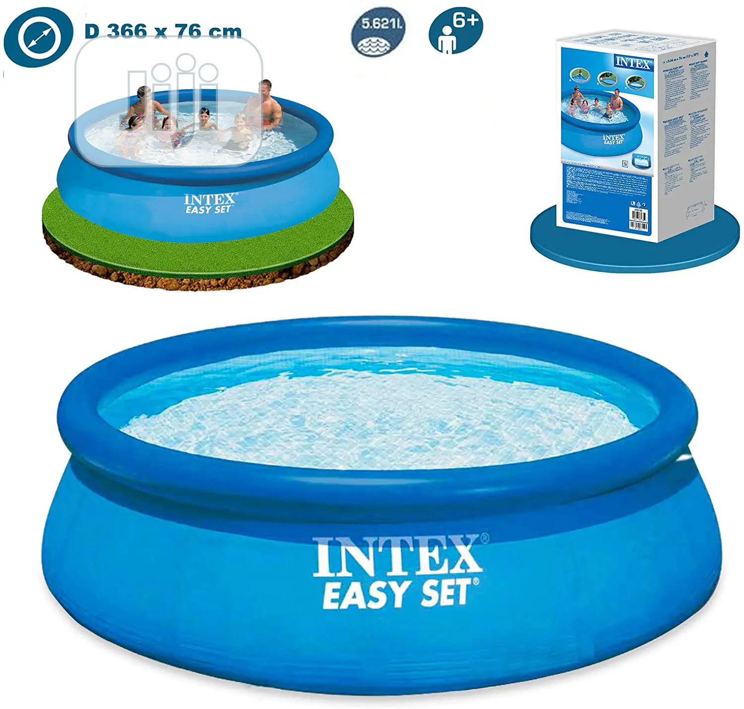 Intex 12ft X 30" Easy Up Swimming Pool