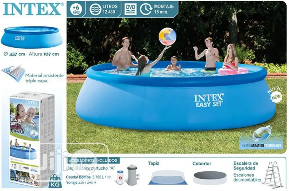 Intex Inflatable Round Shape Pool Easy Set - 15fit X 42inch