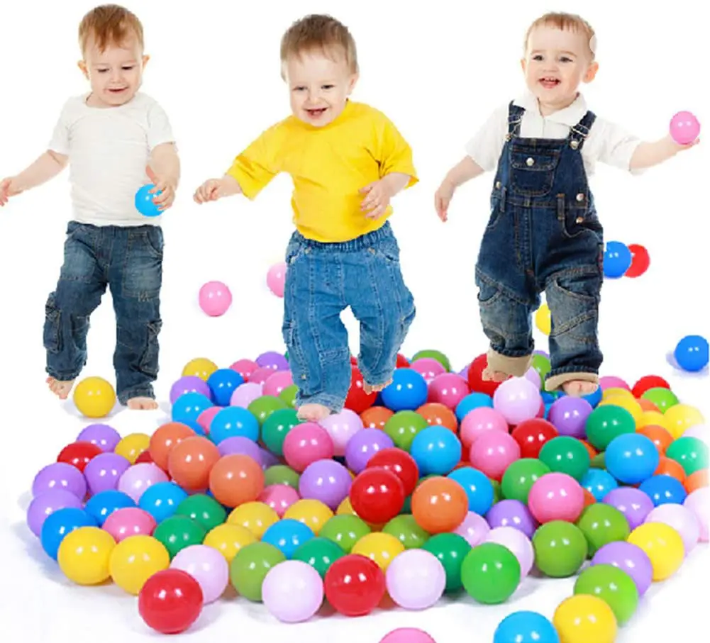 Intex 3-1/8" Fun Ballz - 100 Multi-Colored Plastic Balls, Fo