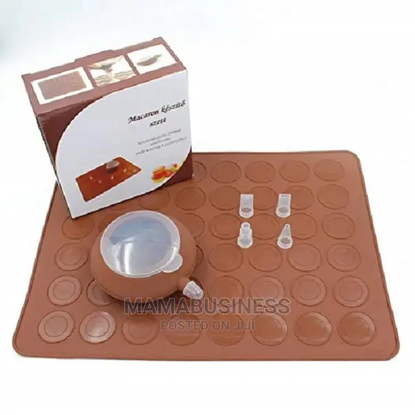 48 Capacity Silicon Mat Macaron Baking Mold Kit With Nozzles