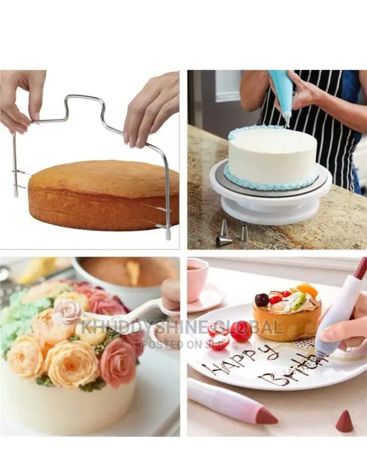 118 Pcs/Set Cake Turntable Piping Tip Nozzle Pastry Bag Set