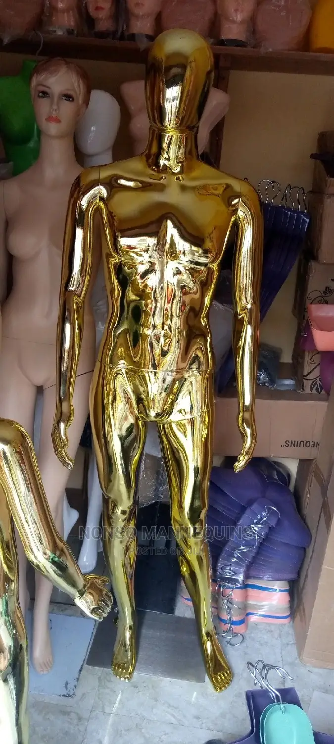 Gold Chrome Male Full Body Mannequin