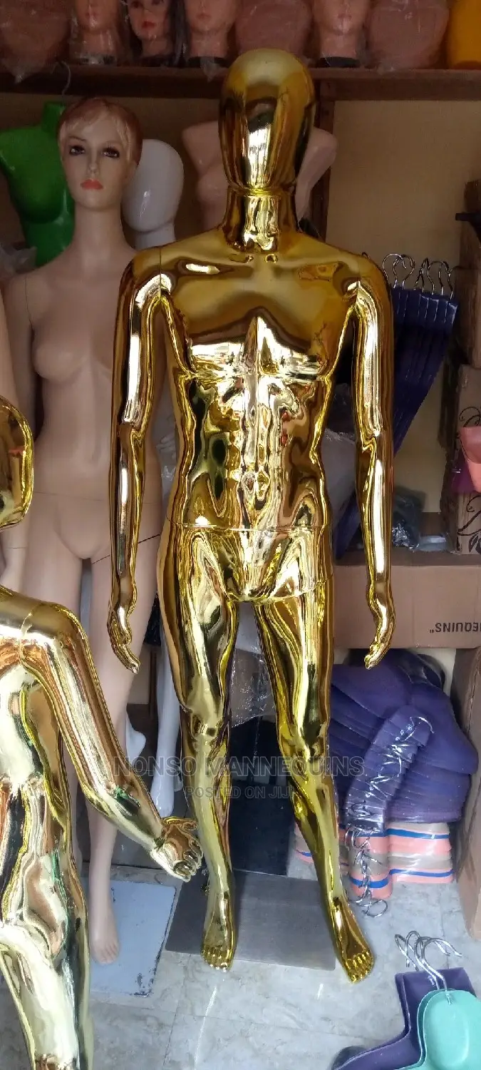 Gold Chrome Male Full Body Mannequin