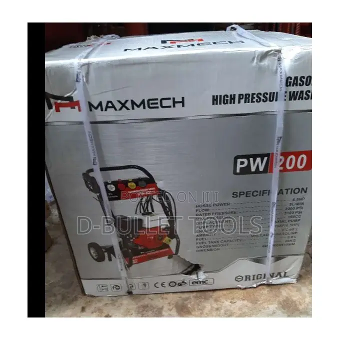 Maxmech Gasoline High Pressure 6.5hp Washer Pw 200