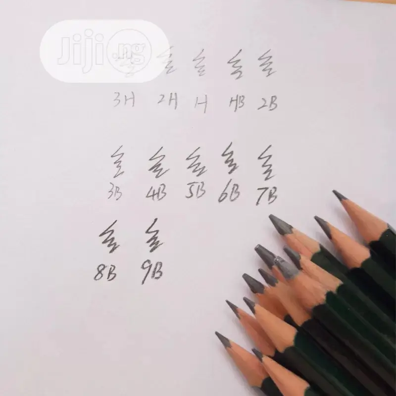 12 Pcs/Box Standard Pencil 3h-9b Stationey Sketch Drawing
