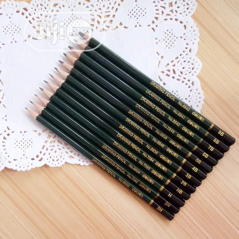 12 Pcs/Box Standard Pencil 3h-9b Stationey Sketch Drawing