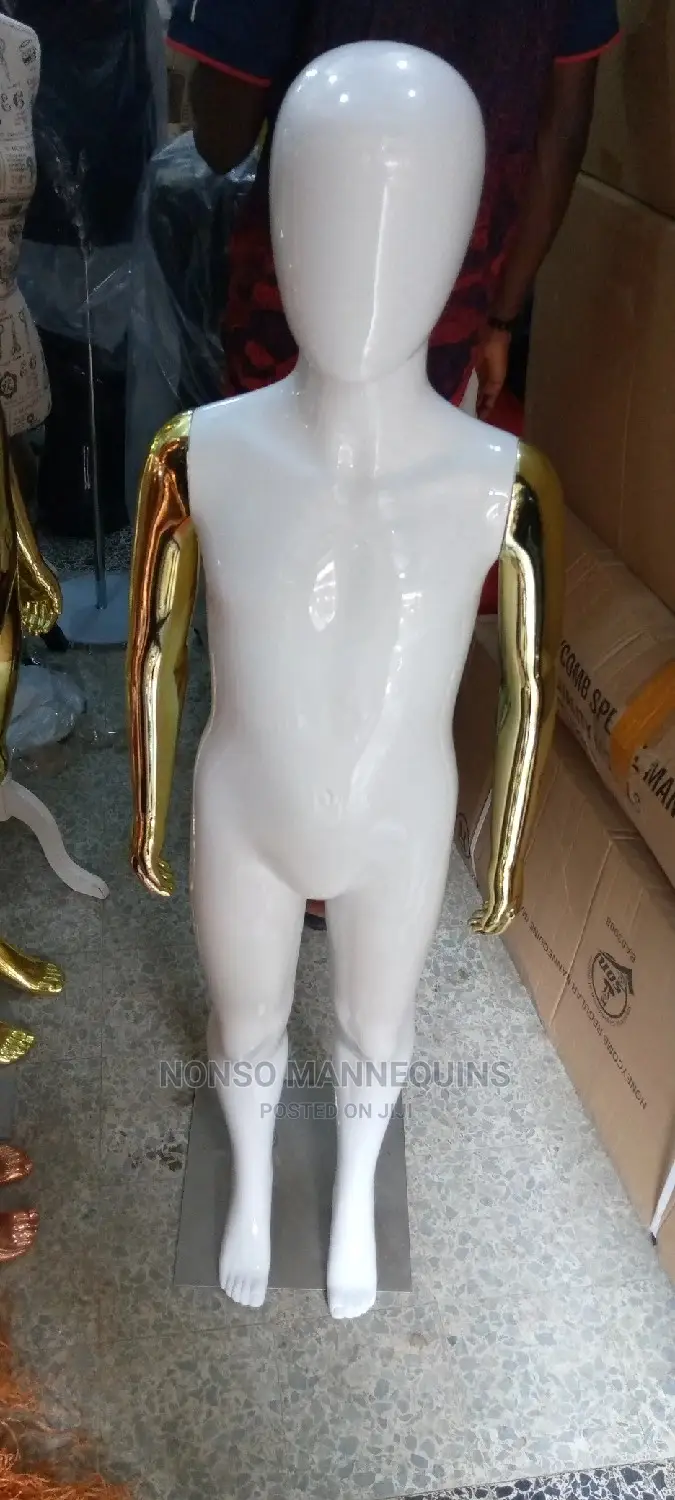 Gold White Unisex Kids Mannequins