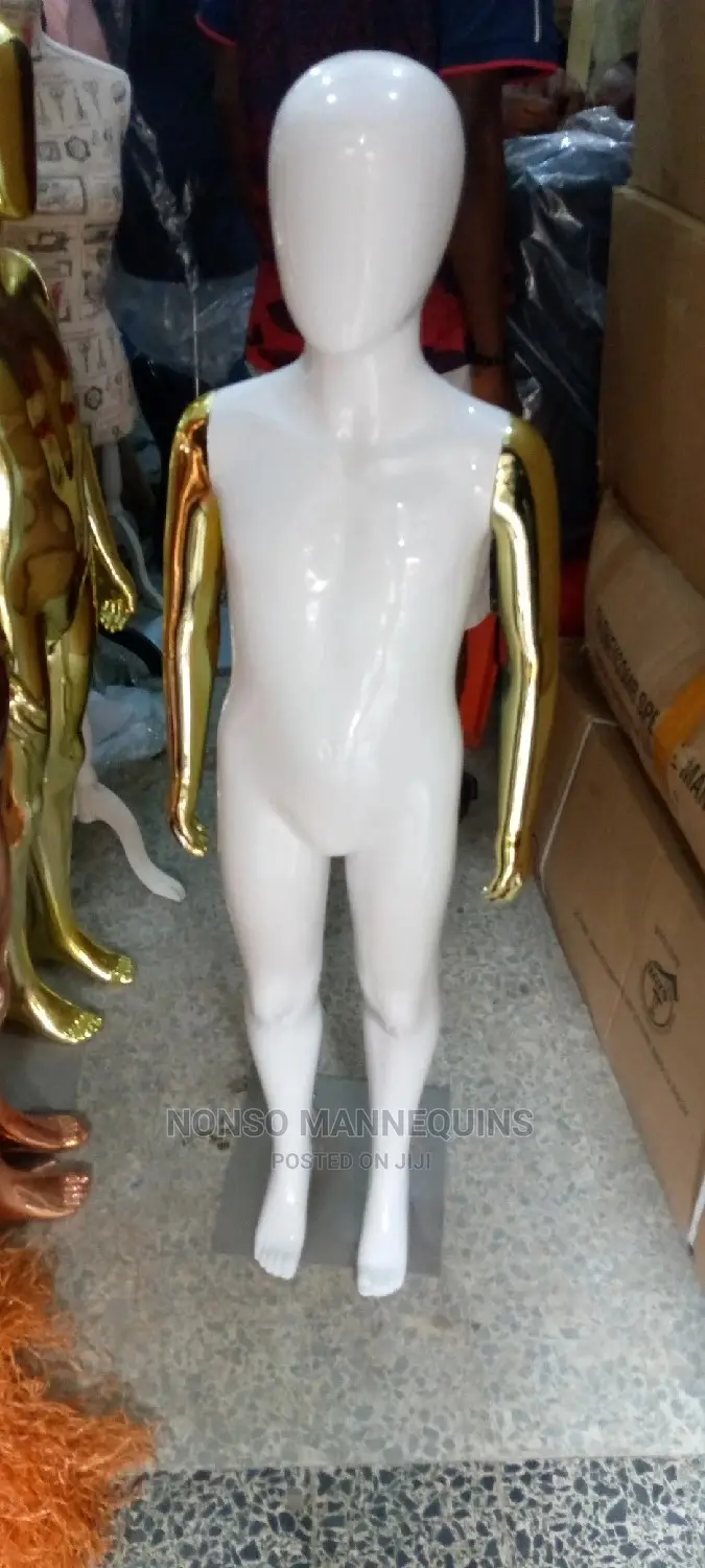 Gold White Unisex Kids Mannequins