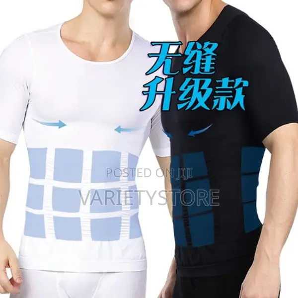 Mens Body Shaper Slimming T-Shirt