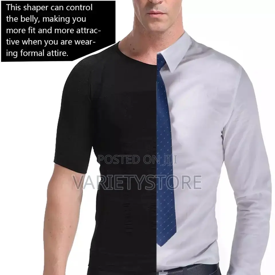Mens Body Shaper Slimming T-Shirt