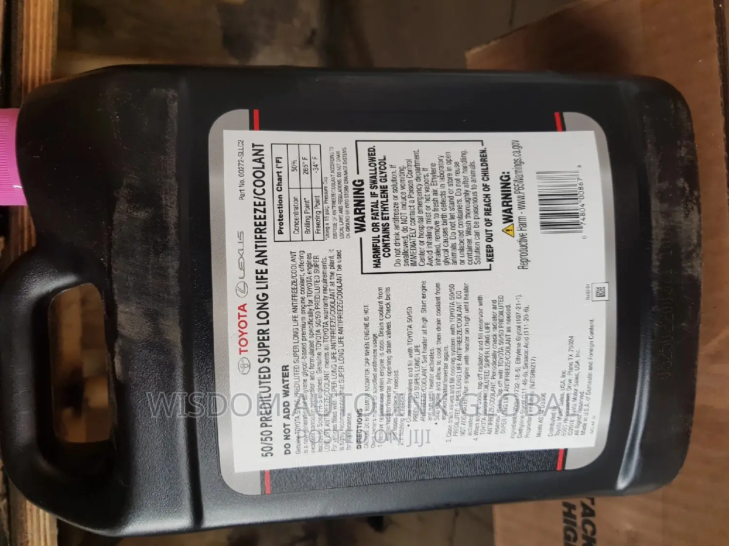 Toyota and Lexus Genuine Pre-Diluted Engine Radiator Coolant