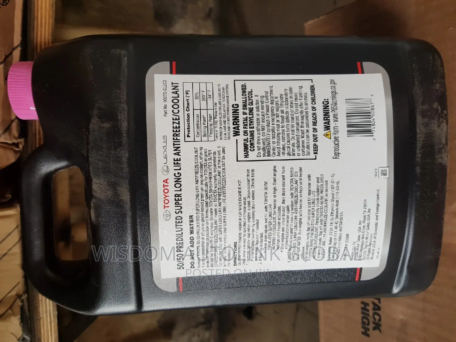 Toyota and Lexus Genuine Pre-Diluted Engine Radiator Coolant