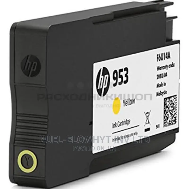 HP 953 Yellow Original Ink Cartridge Part Number: F6U14AE