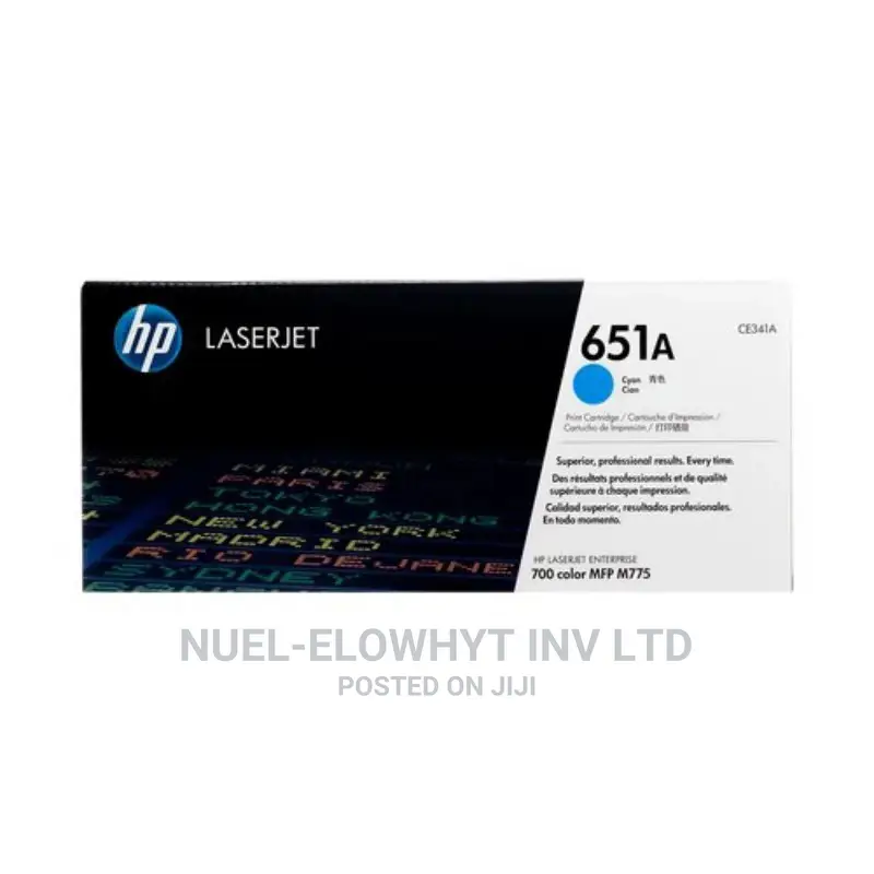 HP 651A Cyan Original Laserjet Toner Cartridge SKU CE341A