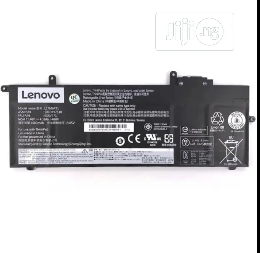 Lenovo Thinkpad X280 A285 Series Battery (L17L6P71)