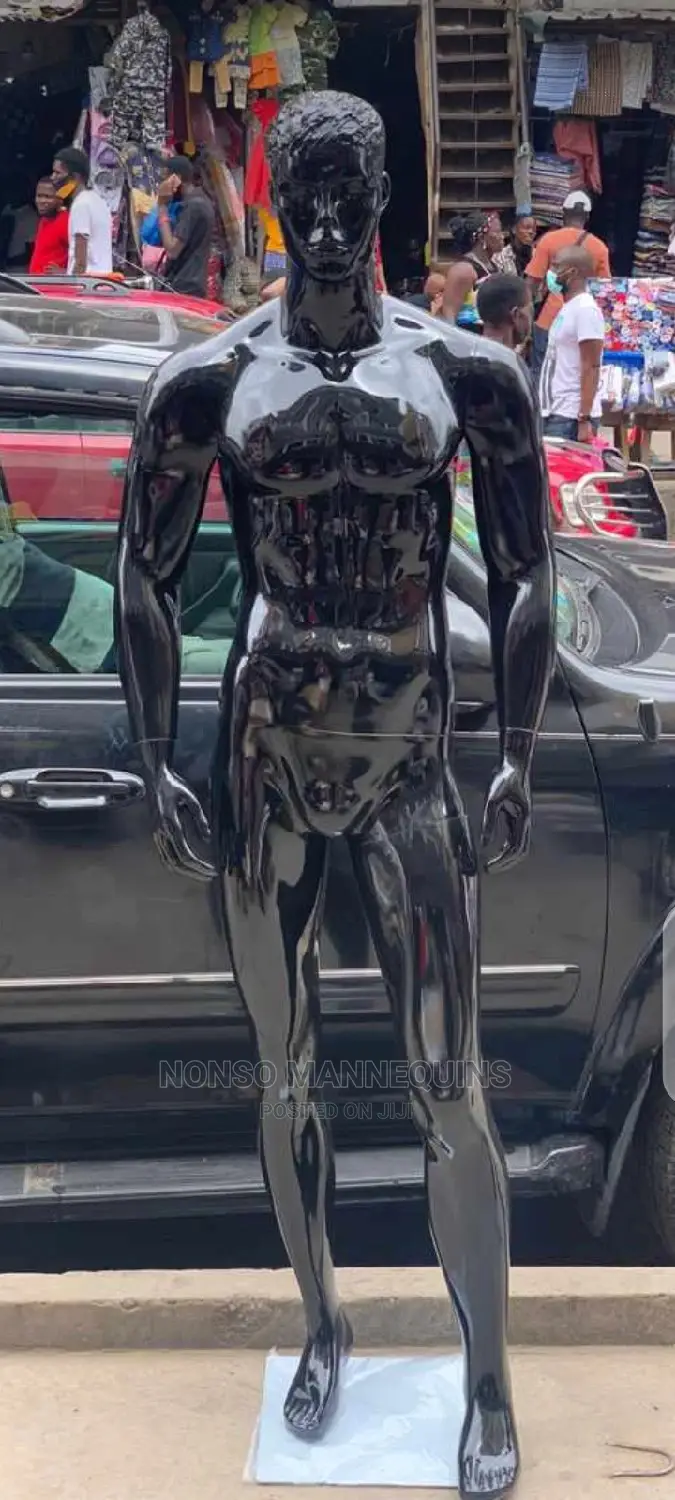 Glossy Black Male Fibre Mannequin