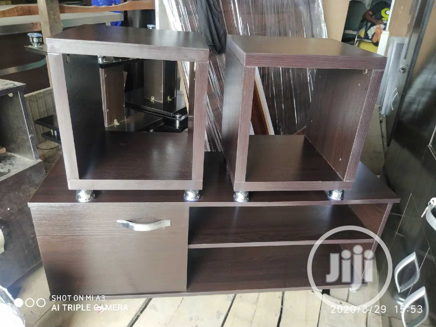 Modern Tv Console and Side Stools
