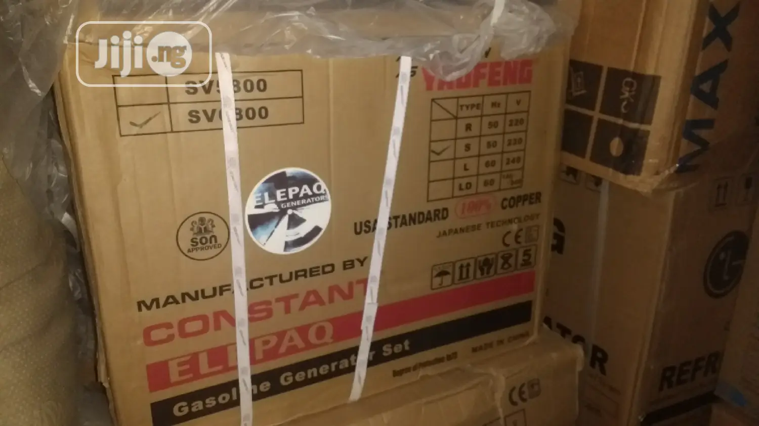 Elepaq Constant 4.5kva Manual Generator - 100% Copper Sv6800