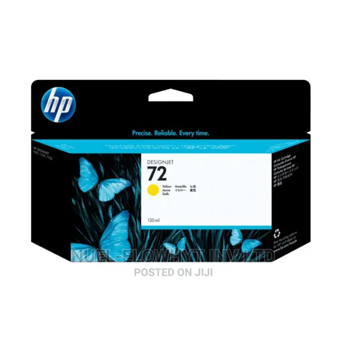 HP 72 130-Ml Yellow Designjet Ink Cartridge, C9373A
