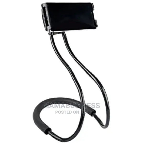 Adjustable Hanging on Neck Cell Phone Mount Holder - Black
