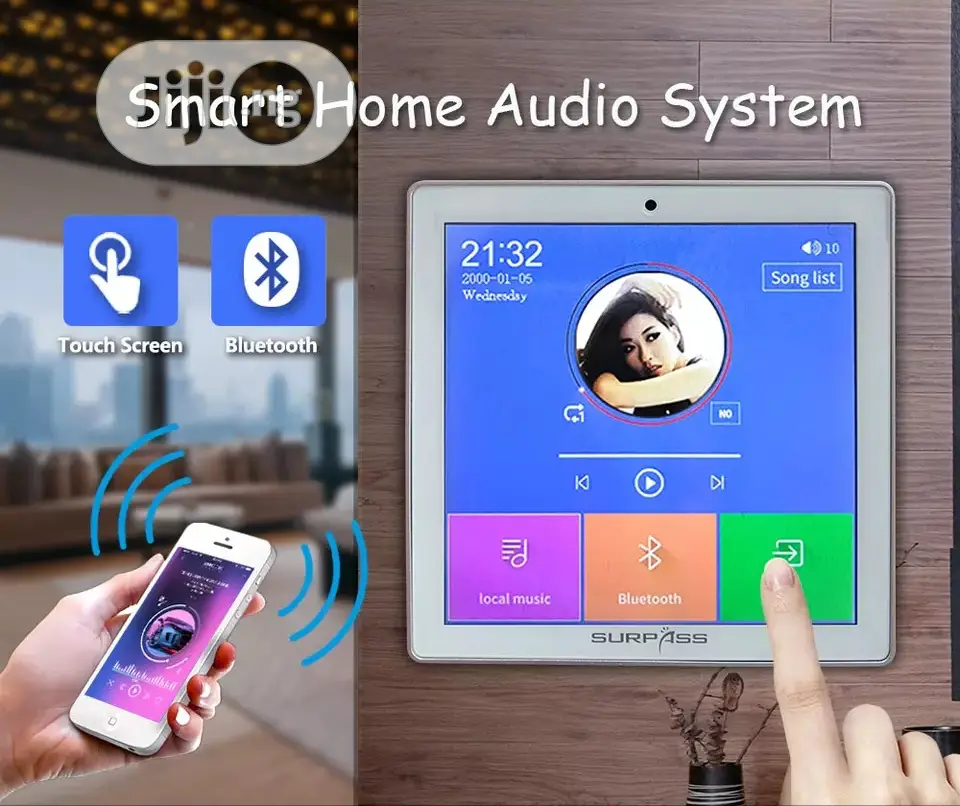 Wall Mount Ceiling Speaker Amplifier With Bluetooth and Aux