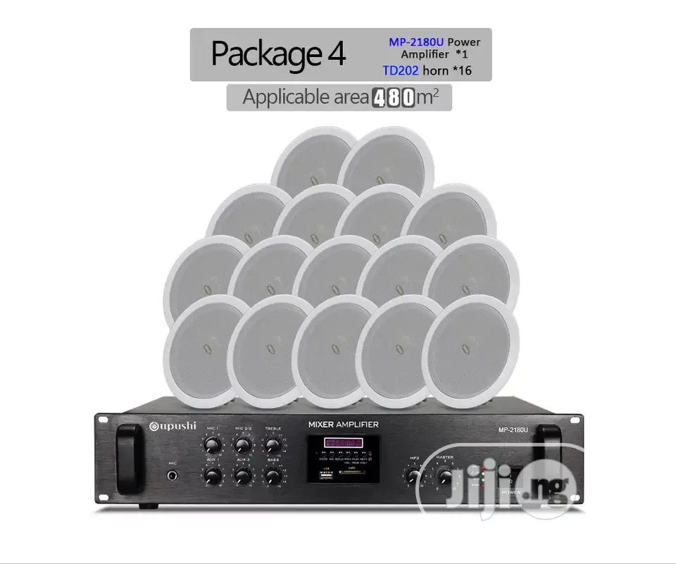 16pcs Bluetooth Ceiling Speaker With Amplifier and Remote
