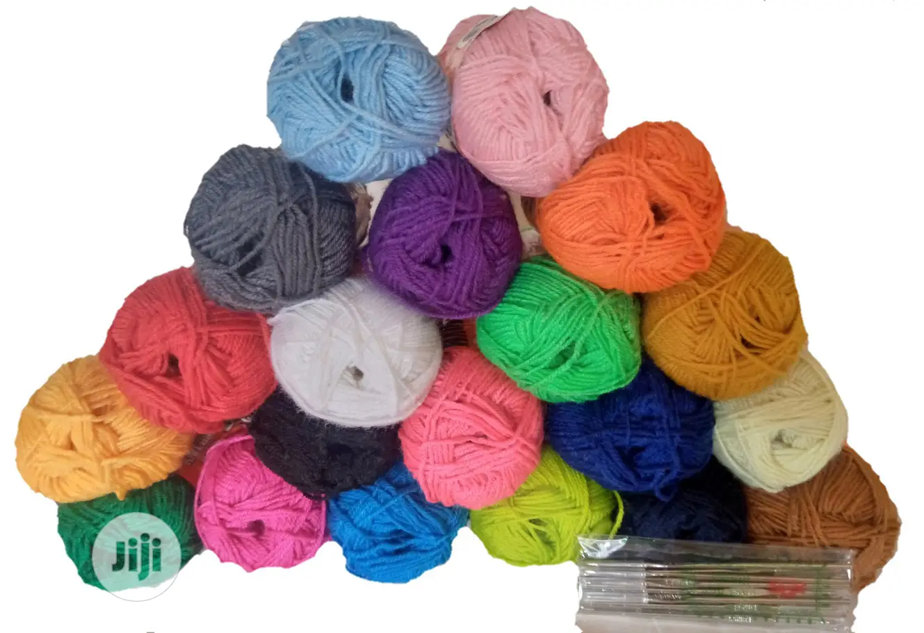 20 Pieces Colorful Knitting Yarn + 12 Crochet Pins