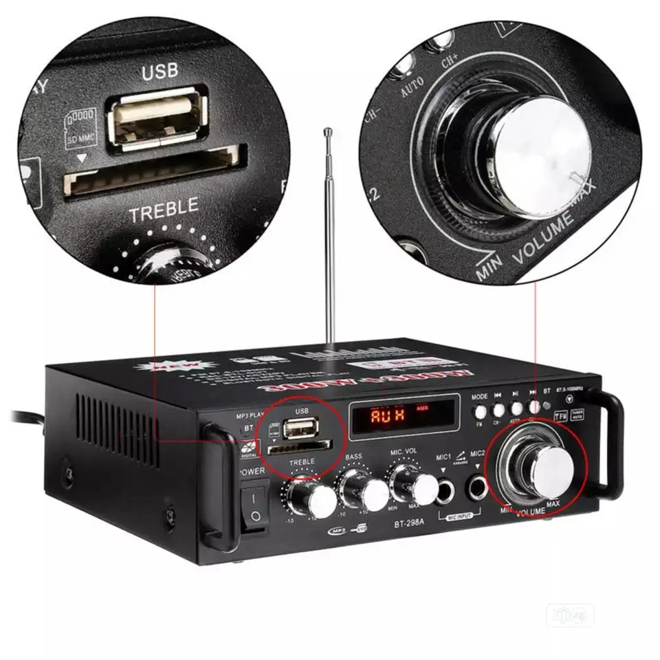 600w Watts Amplifier For Home/Car Use With USB,Bluetooth