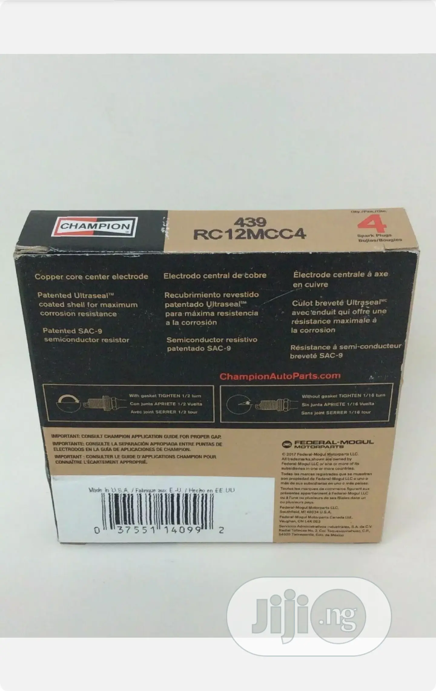 8pcs- Genuine Champion RC12MCC4 Copper Plus Spark Plugs