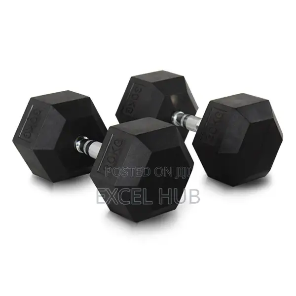 Pair of 30kg Hex Dumbbell 5109
