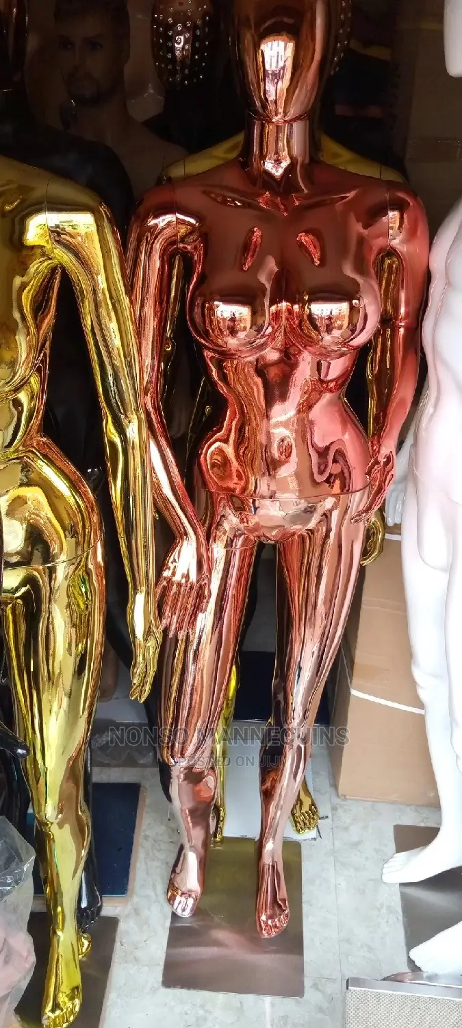Rose Gold Female Big Breas Mannequin