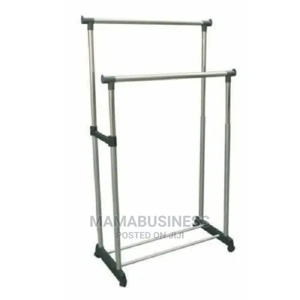 Adjustable Double Pole Stainless Clothes Hanger and Drying R