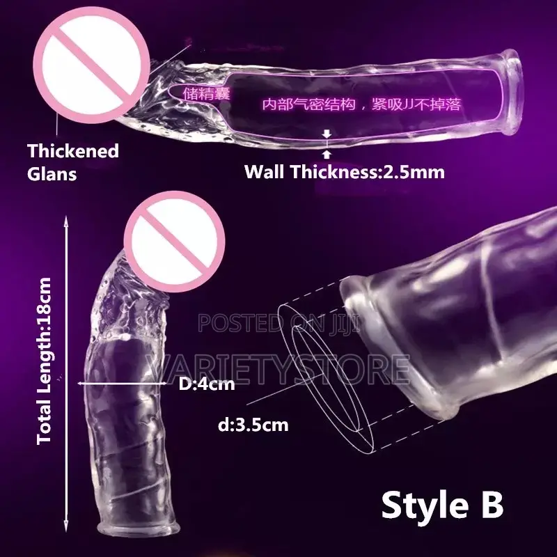 Silicone Reusable Condoms Penis Sleeve Dick Extender