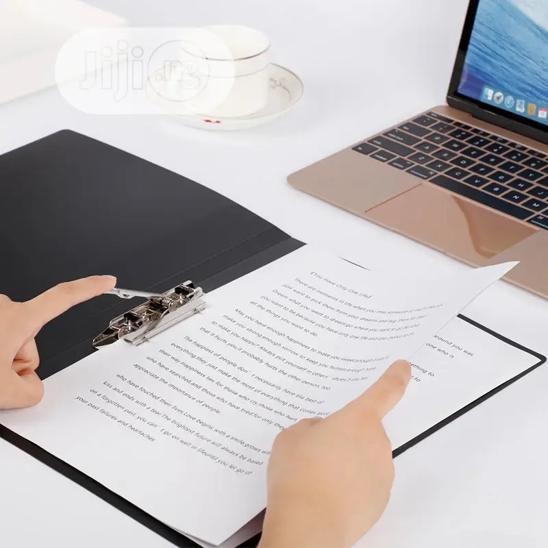 Double Clip Thickened Strong Clip File Folder 1pcs