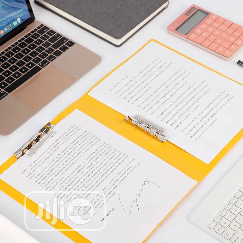 Double Clip Thickened Strong Clip File Folder 1pcs
