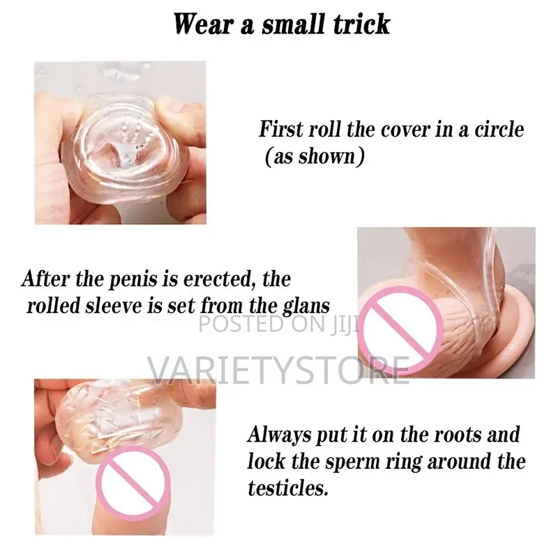 Reusable Penis Enlargement Silicone Condoms Extension Sleeve