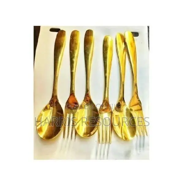 12 Golden Spoons And Fork